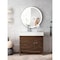 James Martin Vanities Linear 36in Single Vanity, Mid-Century Walnut w/ Glossy White Composite Stone Top 210-V36-WLT-GW - alternate 2